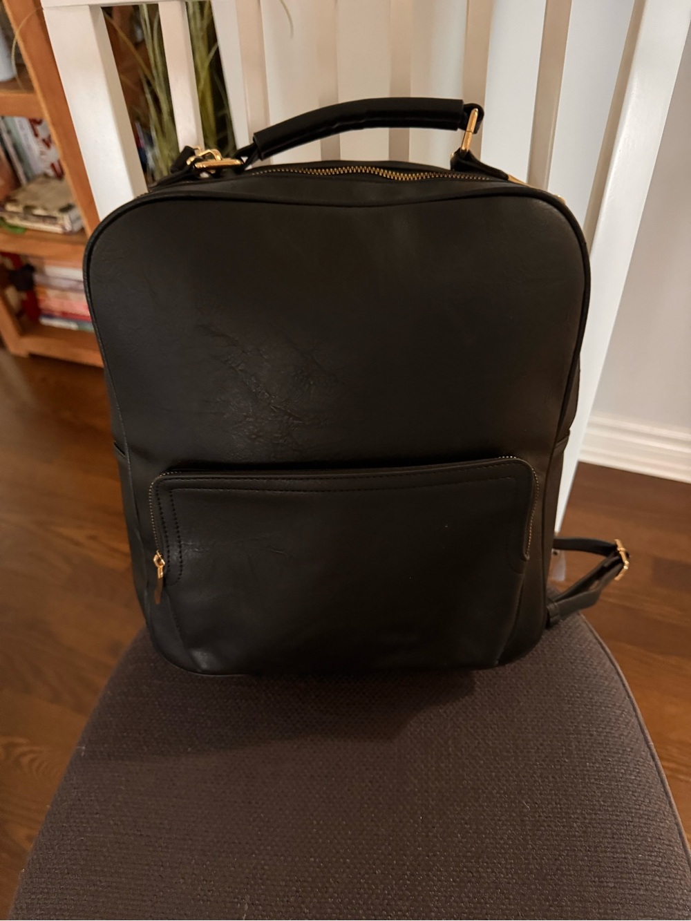 Black Leather Backpack - Classic Carry